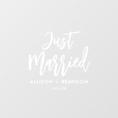 Moderne kalligrafie Net getrouwd Huwelijksauto Raamsticker (Vel)