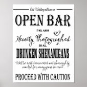 Moderne kalligrafie, open balk afdrukken poster (Voorkant)