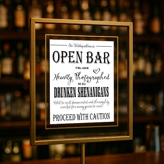 Moderne kalligrafie, open balk afdrukken poster