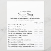 Moderne kalligrafie over of onder Baby shower game (Voorkant)