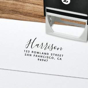 Moderne kalligrafie Oversize het Adres van de Teru Zelfinktende Stempel