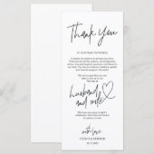 Moderne kalligrafie Plaatsen Bedankt voor je kaart (Voorkant / Achterkant)