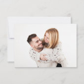 Moderne kalligrafie QR-code foto bruiloft   Save The Date (Achterkant)