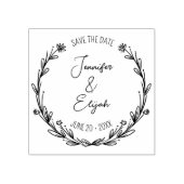 Moderne kalligrafie Save the Date Wedding Rubberstempel (Afrduk)