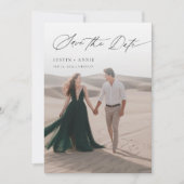 Moderne kalligrafie Script 2 Foto Sla de datum op Kaart (Voorkant)