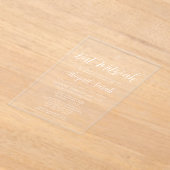 Moderne kalligrafie script Bat Mitzvah Acryl Uitnodigingen (Laagn)