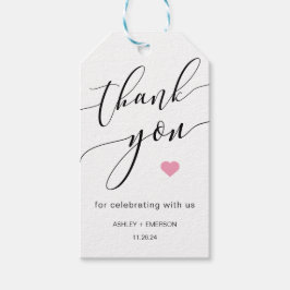 Moderne kalligrafie script bedankt cadeaulabel