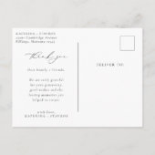 Moderne kalligrafie script bruiloft foto bedankt briefkaart (Achterkant)