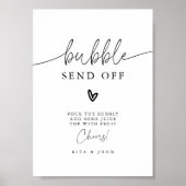 Moderne kalligrafie Script Bubble Bar Trouwbord Poster (Voorkant)