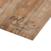 Moderne kalligrafie script gepersonaliseerd snijplank (Hoek)