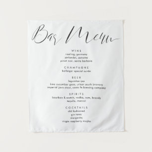 Moderne kalligrafie script huwelijksdranken bar me wandkleed