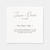 Moderne kalligrafie Script Leuke Feiten Bruiloft Servet (Voorkant)
