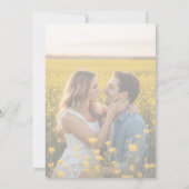Moderne kalligrafie script overlay foto bruiloft save the date (Achterkant)