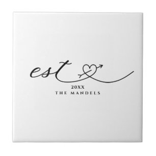 Moderne kalligrafie script Persoonlijk Tegeltje