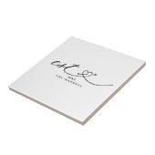 Moderne kalligrafie script Persoonlijk  Tegeltje (Zijkant)