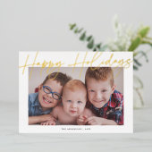 Moderne kalligrafie script Prettige feestdagen fot (Staand Voorkant)