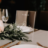 Moderne Kalligrafie Tafel Een Tafelnummer Raamsticker