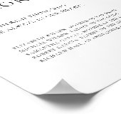 Moderne kalligrafie Ter liefdevolle herinnering Br Poster (Hoek)