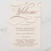 Moderne kalligrafie Tijdloos Terracotta Programma (Voorkant)