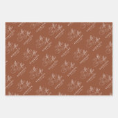 Moderne kalligrafie tijdloze terracotta bruiloft inpakpapier vel (Voorkant)