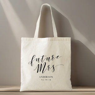 Moderne kalligrafie toekomstige mevrouw tote bag