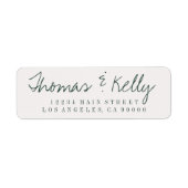 Moderne kalligrafie trouwlabels etiket (Voorkant)