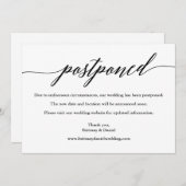 Moderne kalligrafie uitgestelde weddenschap Kaart (Voorkant / Achterkant)
