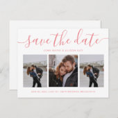 Moderne kalligrafie van het Manuscript sparen Datu Uitnodiging Briefkaart (Voorkant / Achterkant)