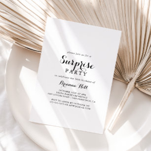 Moderne Kalligrafie Verrassingsfeest Kaart