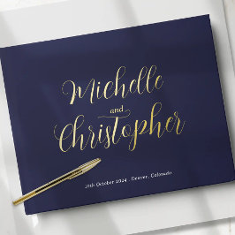 Moderne kalligrafie voor de bruiloft van bruid en  gastenboek