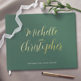 Moderne kalligrafie voor de bruiloft van bruid en  gastenboek