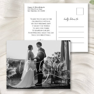 Moderne kalligrafie Weddenschap Foto Briefkaart