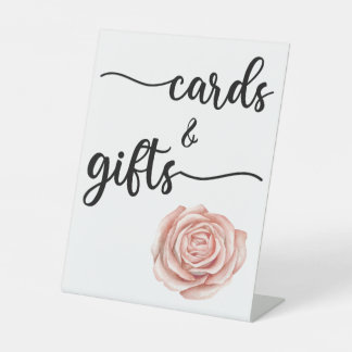 Moderne kalligrafie-weddenschappen en gifts Pedest Reclamebord Met Voetstuk
