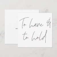 Moderne kalligrafie Zweren om te hebben en te houd