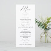 Moderne kalligrafieminimalistische menu (Staand voorkant)