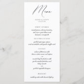 Moderne kalligrafieminimalistische menu (Voorkant)