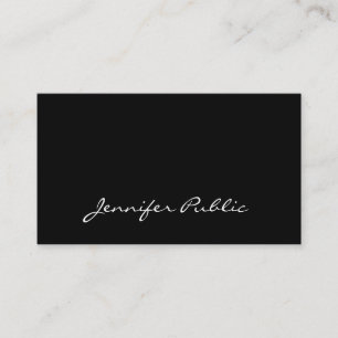 Moderne kalligrafiescript minimalistisch legant Pl Visitekaartje