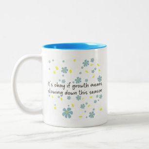 Moderne kalme comfort zachte esthetische bloem cit tweekleurige koffiemok
