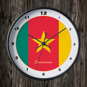 Moderne Kameroense vlag, Kameroen thuis / design Ronde Klok