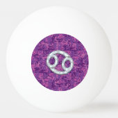 Moderne kankerdiercode op roze digitale camo pingpongballen (Voorkant)