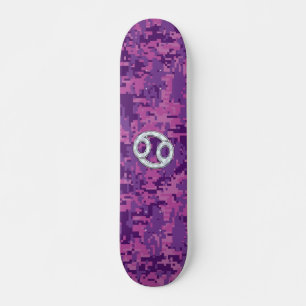 Moderne kankergezwel roze digitale camouflage skateboard