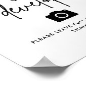 Moderne kant-en-klare ontwikkelbare wegwerpcamera  poster (Hoek)