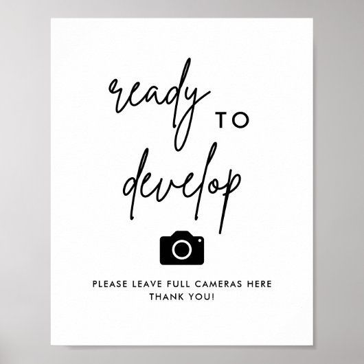 Moderne kant-en-klare ontwikkelbare wegwerpcamera  poster (Voorkant)