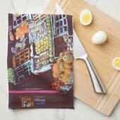 Moderne kant van de Oost-Europese handel Theedoek (Quarter Fold)