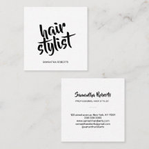 Moderne kapper minimale script wit en zwart