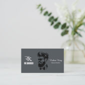 Moderne Kapper QR Code Visitekaartje (Staand voorkant)