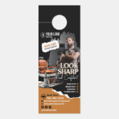 Moderne kappersstoel kapsalon kapster (Voorkant)