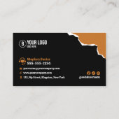 Moderne kappersstoel kapsalon kapster visitekaartje (Achterkant)