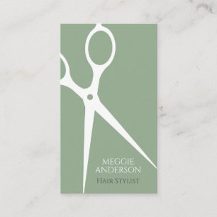 Moderne Kapsalon Grafisch Groen Visitekaartje