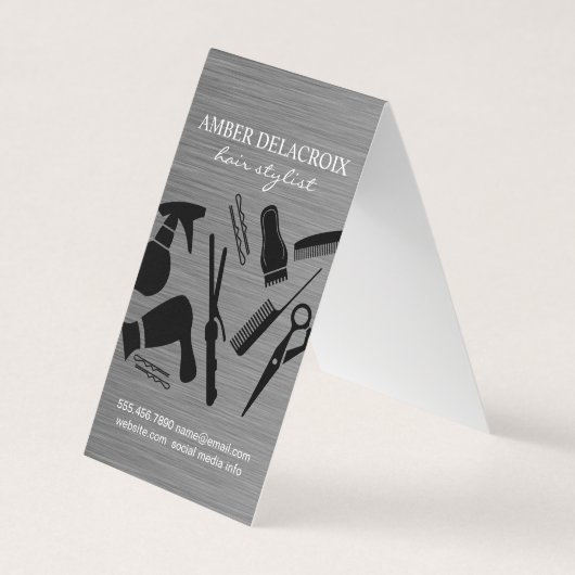 Moderne Kapsalon Visitekaartjes (Voorkant)